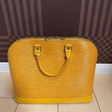Louis Vuitton Epi Alma Handbag, Yellow #QYBDJI