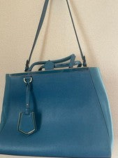 FENDI PETITE 2JOURS 2-way, Blue, Leather(Genuine Leather) #QYCVPO