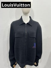 LouisVuitton Men's Embroidered Jacket Parka Stretch Comfortable Pre-Owned