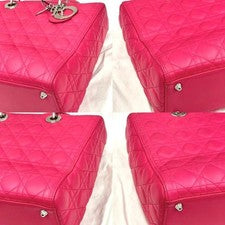 DIOR Lady Dior Large Hot Pink (Shocking Pink) W32×H24.5×D12cm #QY6OG9