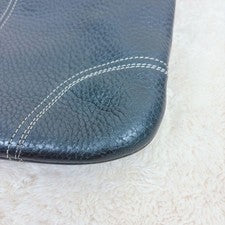 COACH Turnlock All-Leather Shoulder Bag, Black #QY7B9K