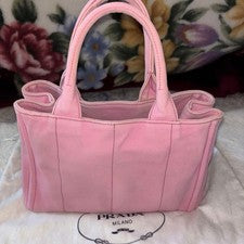 Prada Canapa Pink, Size S #QYGC27