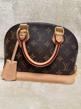 LOUIS VUITTON Alma Mini Brown Monogram Canvas Handbag #QYA4DA
