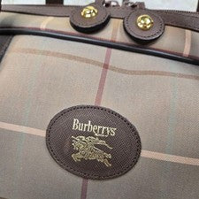 BURBERRY Mini Boston Bag with Pouch, Nova Check Leather #QYDQJ6