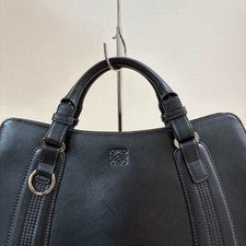LOEWE Camossio Anagram Handbag, Leather, Black #QY8DMJ