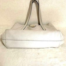 PRADA White 2-Way Leather Shoulder Handbag Large #QYJ4HW