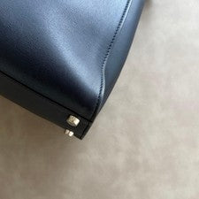 FENDI Peekaboo Essentially Large Navy Shoulder Bag #QYDXK1
