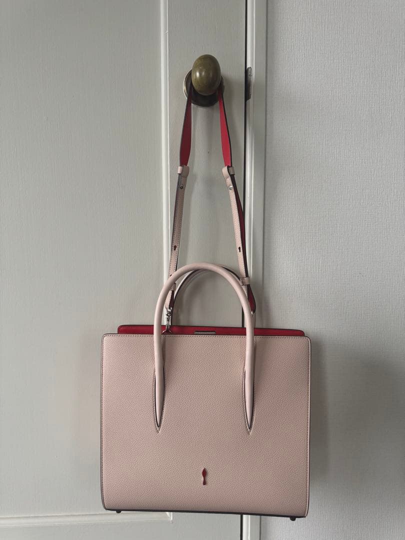 Christian Louboutin Red Studs 2Way Shoulder Handbag Used Mint #QY9FMZ