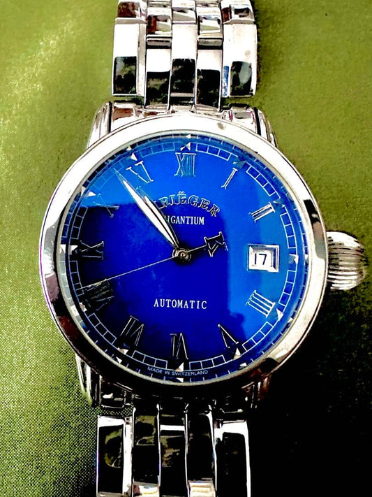 Krieger Gigantium Winding Watch with Blue Dial #PGESVD