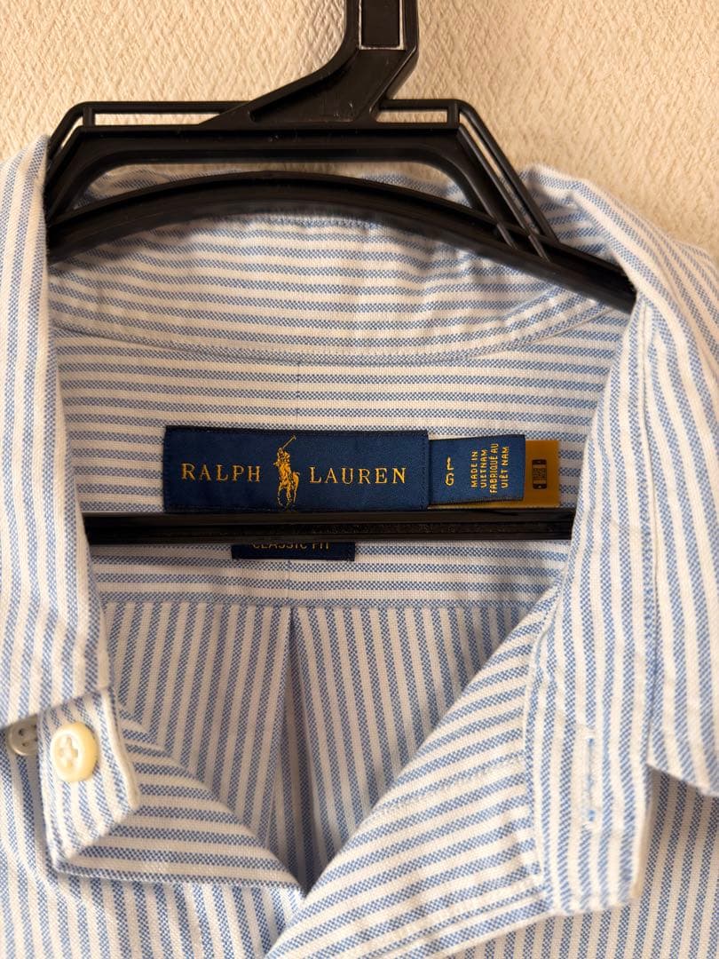Ralph Lauren Striped Long Sleeve Shirt, Size L #QYINP8