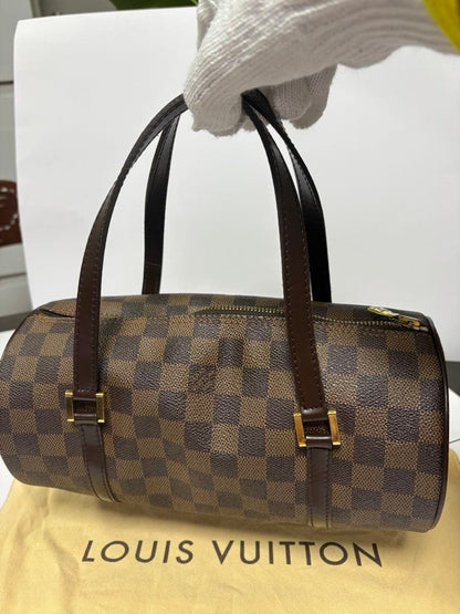LOUIS VUITTON Damier Boston Bag Brown W27xH13cm Damier Canvas #QYAB2V