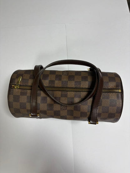 LOUIS VUITTON Damier Boston Bag Brown W27xH13cm Damier Canvas #QYAB2V