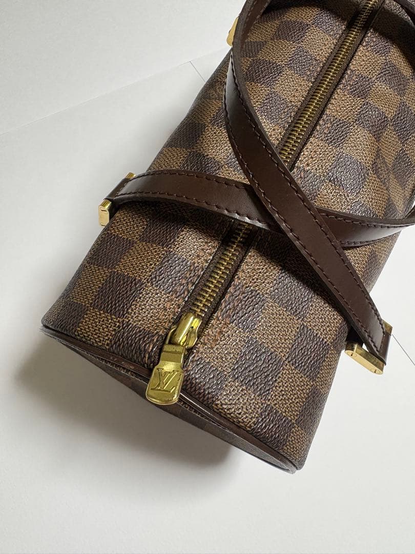 LOUIS VUITTON Damier Boston Bag Brown W27xH13cm Damier Canvas #QYAB2V
