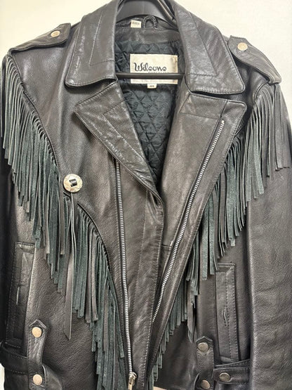Wilson fringed biker jacket, size 44 #QY9NLK