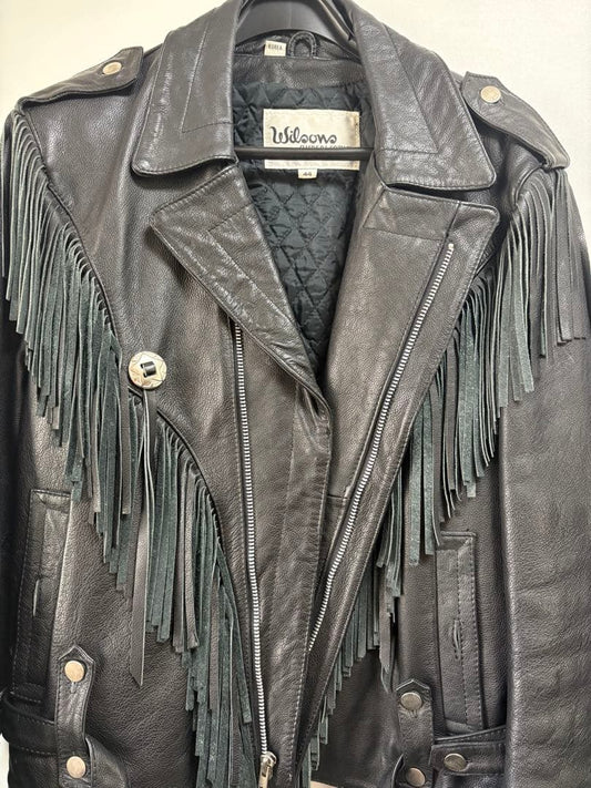 Wilson fringed biker jacket, size 44 #QY9NLK