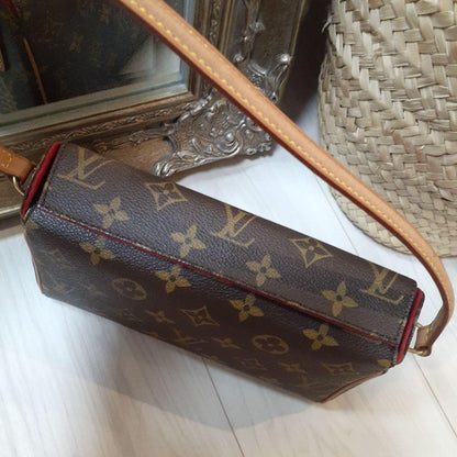 LOUIS VUITTON Recital Handbag Monogram Brown W20.5xH13xD6.5cm #QYAZU8