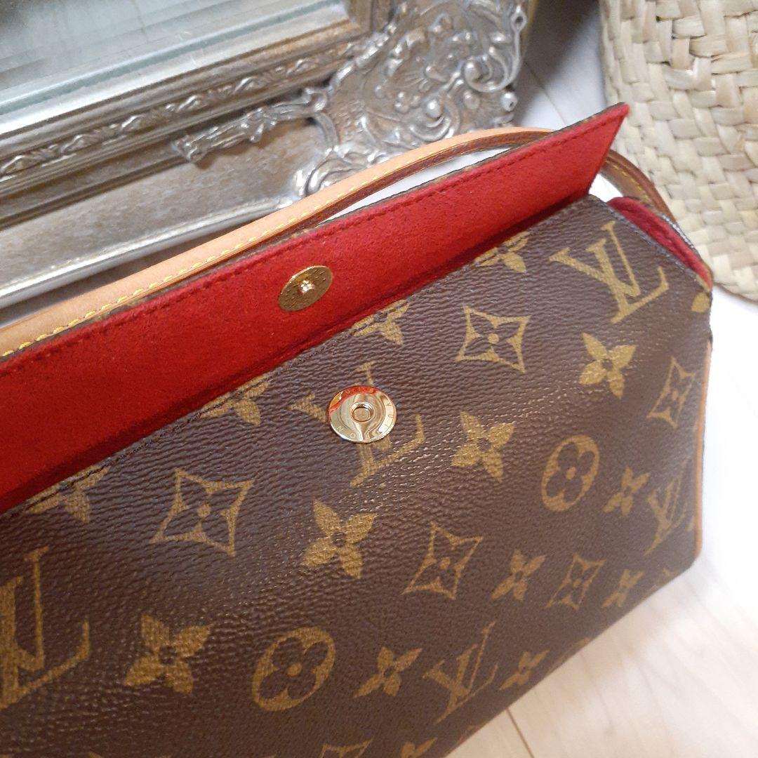 LOUIS VUITTON Recital Handbag Monogram Brown W20.5xH13xD6.5cm #QYAZU8