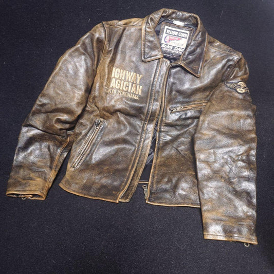 YeLLOW CORN genuine leather jacket (without tags, some scuffs) #QY25DO