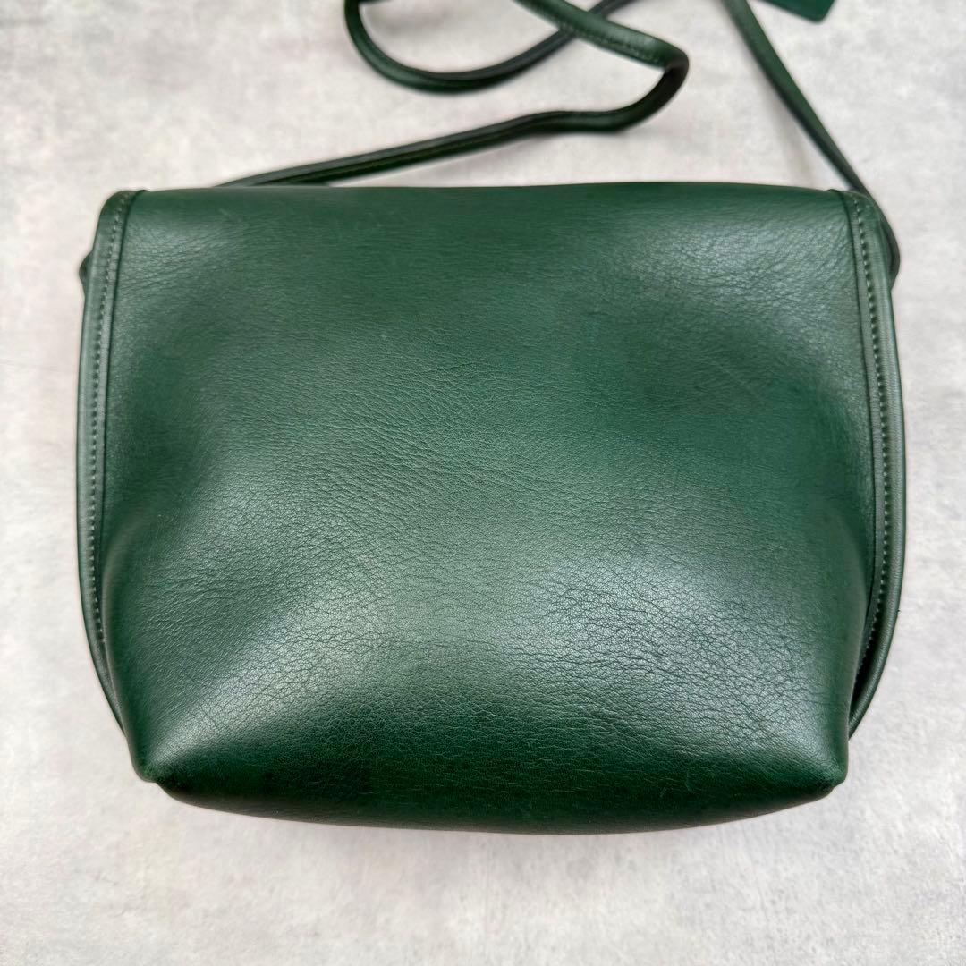 COACH Old Coach Shoulder Bag, Made in USA, Green Leather #QYIGAN