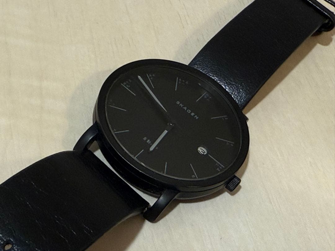 SKAGEN Japanese PAGER Black Analog Watch #QY5DPV