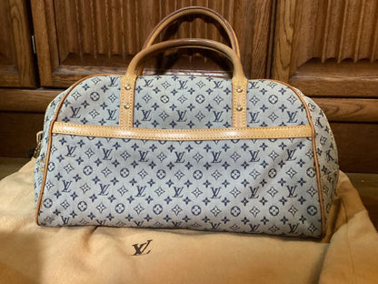 LOUIS VUITTON Monogram Mini Handbag Brown Canvas W35 H20 Dust Bag From J #QY7R94