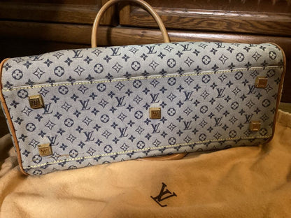 LOUIS VUITTON Monogram Mini Handbag Brown Canvas W35 H20 Dust Bag From J #QY7R94