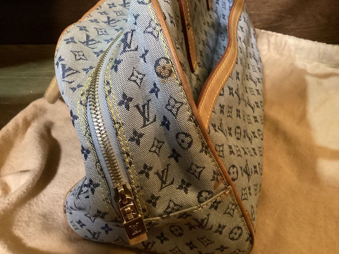 LOUIS VUITTON Monogram Mini Handbag Brown Canvas W35 H20 Dust Bag From J #QY7R94