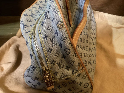 LOUIS VUITTON Monogram Mini Handbag Brown Canvas W35 H20 Dust Bag From J #QY7R94