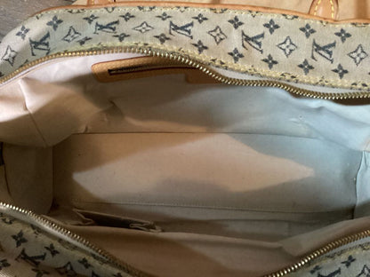 LOUIS VUITTON Monogram Mini Handbag Brown Canvas W35 H20 Dust Bag From J #QY7R94