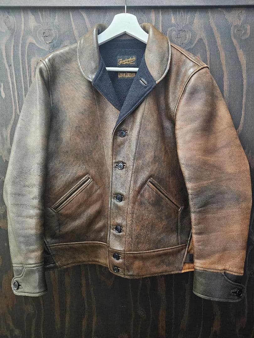 Tenderloin Horsehide Leather Jacket, Medium #QY6GDS