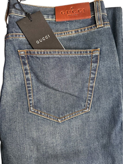 SS26 Gucci Demna Horsebit Washed Denim #QY60EB
