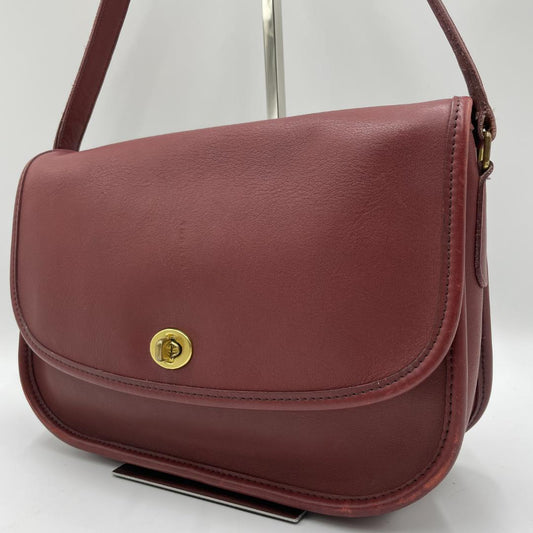 COACH Shoulder Bag, Leather, Red, Old Coach #QYBT1I