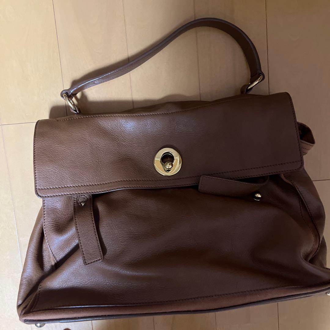 YVES SAINT LAURENT Leather Brown Handbag #QY1BOB
