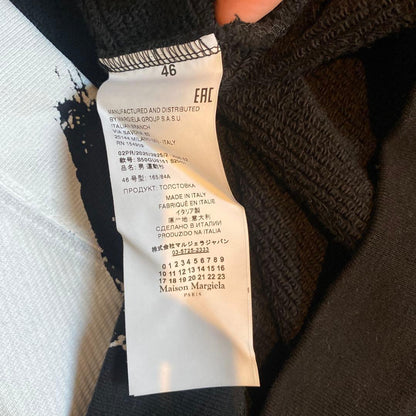 20AW Maison Margiela Calendar Number Logo Painted Hoodie in Black #QYC9EG