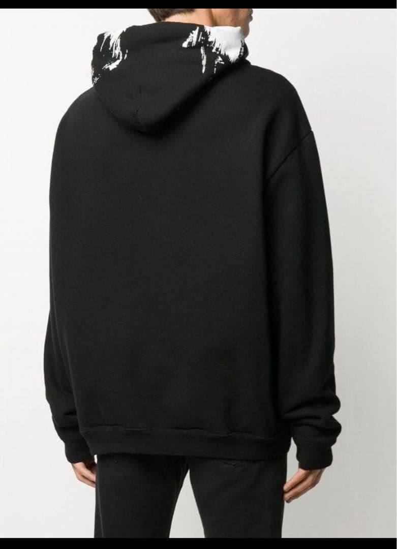 20AW Maison Margiela Calendar Number Logo Painted Hoodie in Black #QYC9EG
