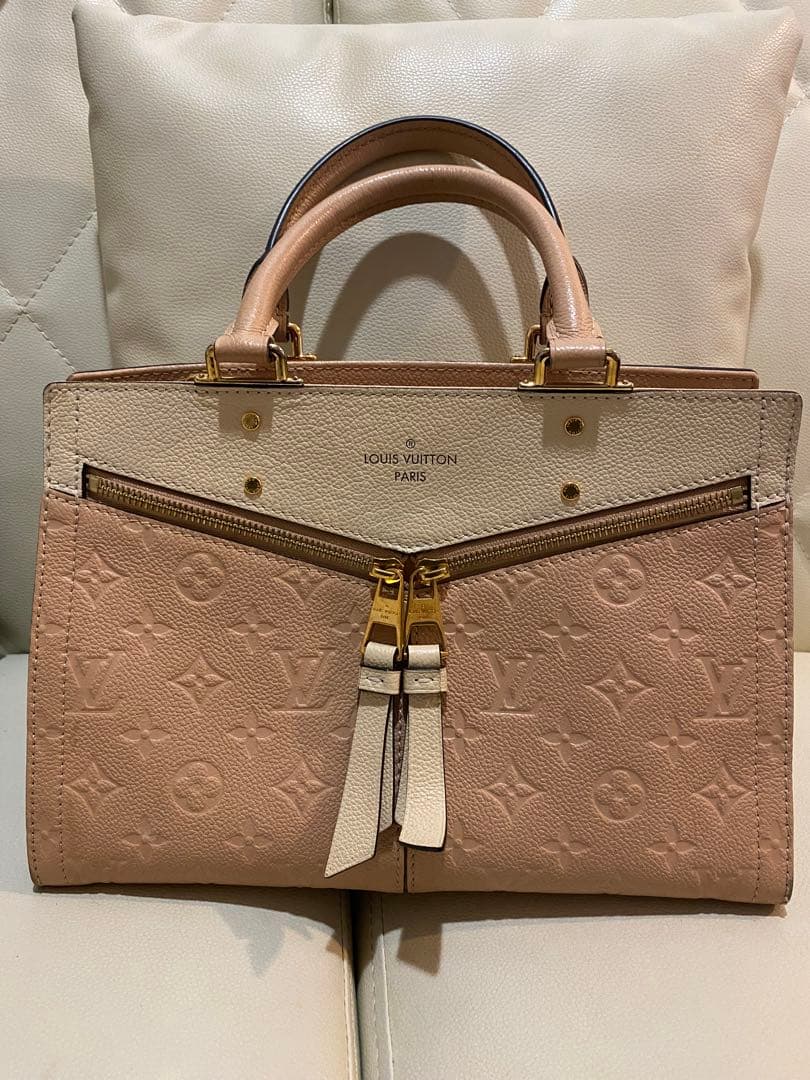LOUIS VUITTON Sur Seine PM 2-Way Bicolor Bicolor Leather #QY87NN