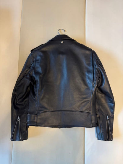 Schott Black Leather Jacket Size 40 #QYBLGV