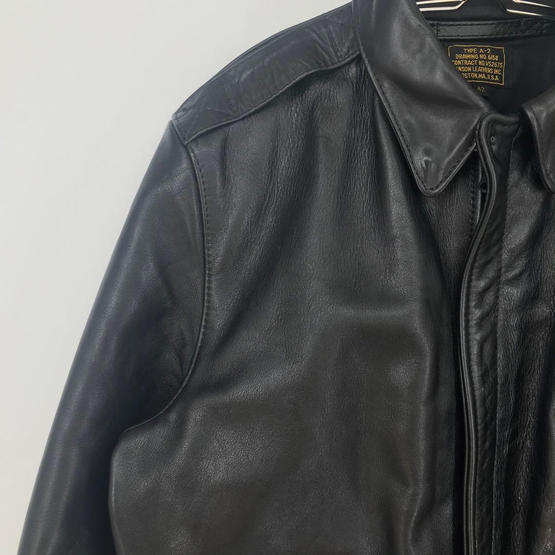 VANSON Leather Jacket Black A-2 TALON #QYAIQM