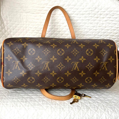 LOUIS VUITTON Montorgueil PM Monogram Handbag Brown Guam Duty Free w/Loc #QY2DSV