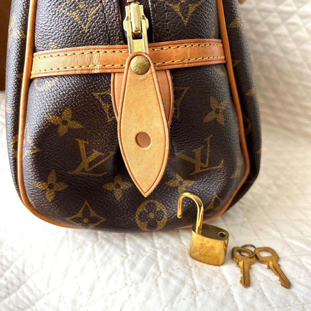 LOUIS VUITTON Montorgueil PM Monogram Handbag Brown Guam Duty Free w/Loc #QY2DSV