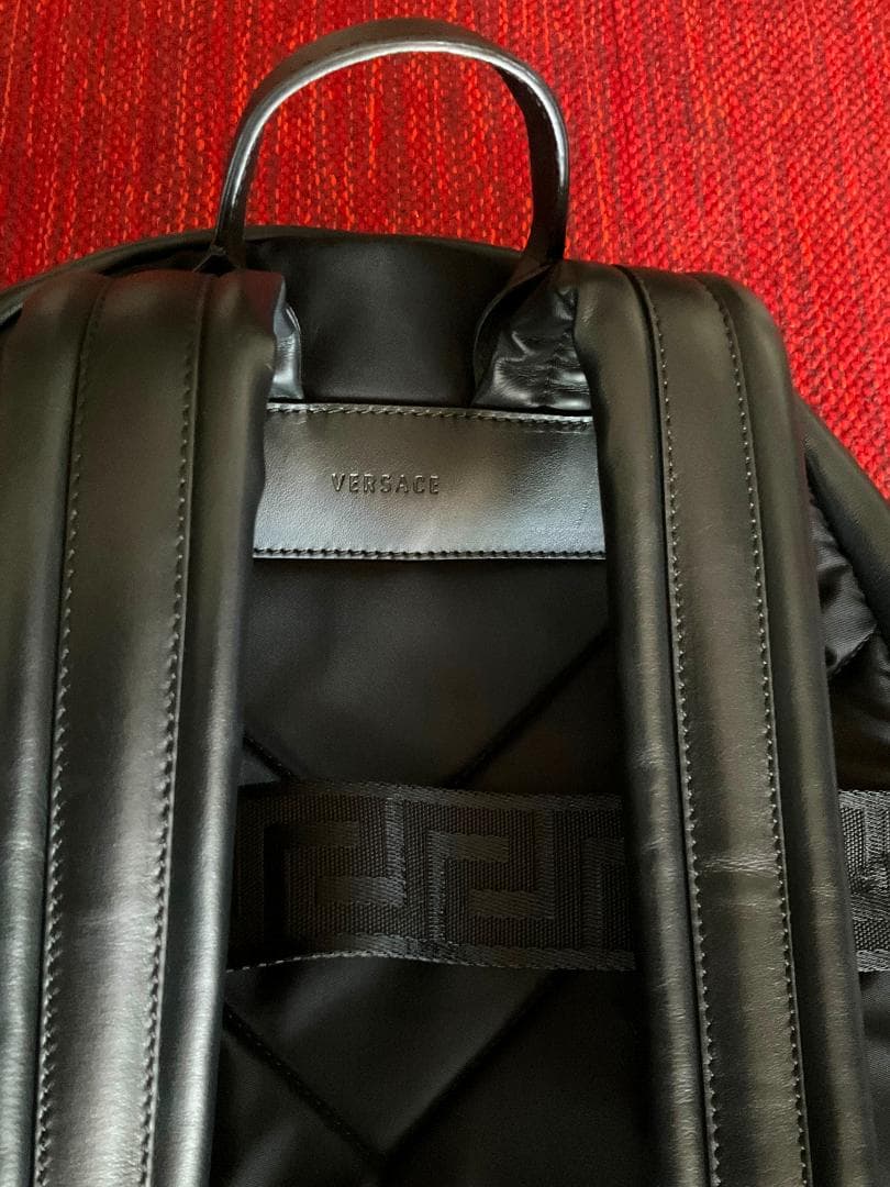 VERSACE Medusa Leather Backpack Patchwork Unisex #QYC848