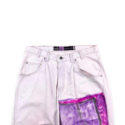 Levi's Silver Tab Baggy Denim Bleached Jeans, Made in USA #QY7C6Y