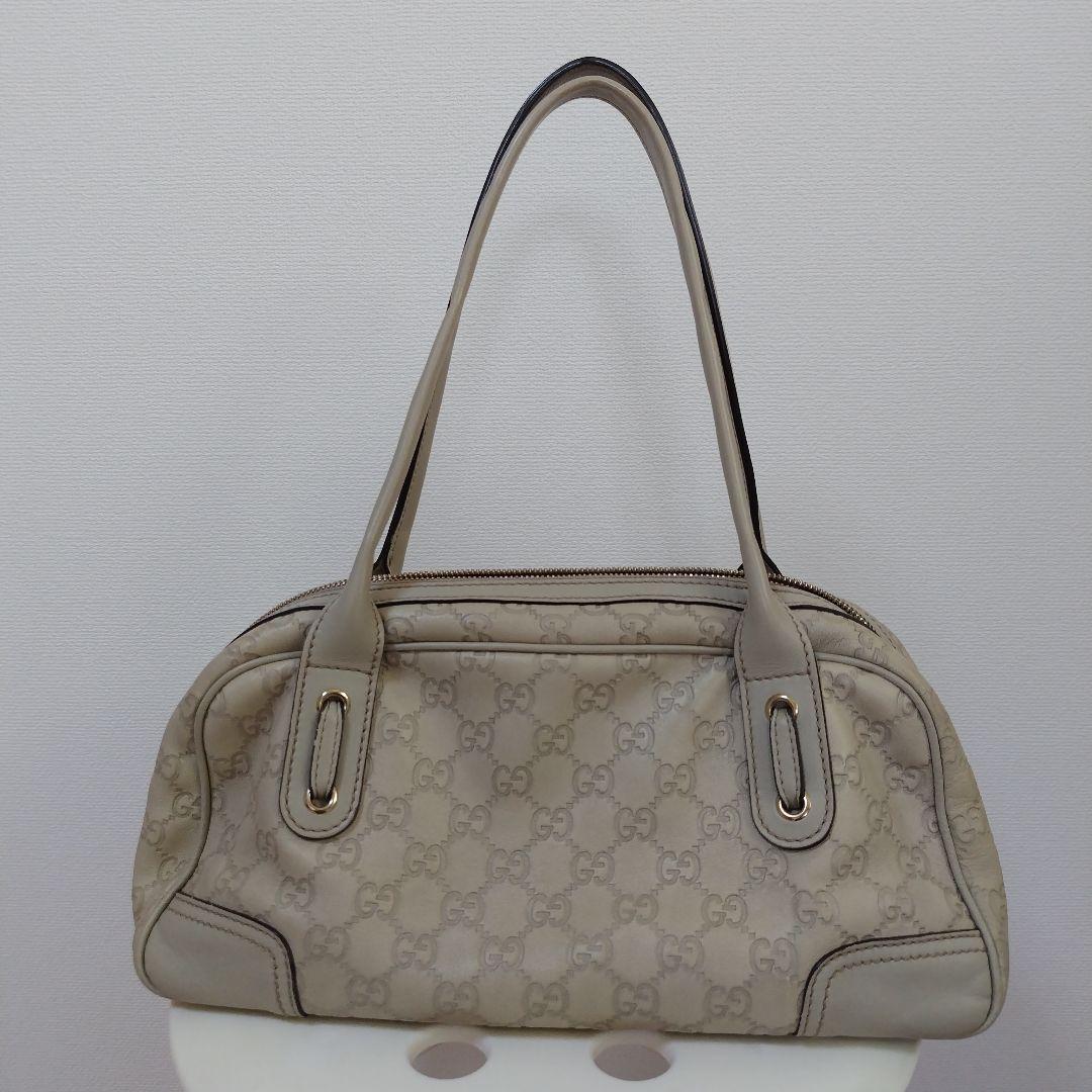 Gucci Shima leather handbag, ivory color. #QYK7NX