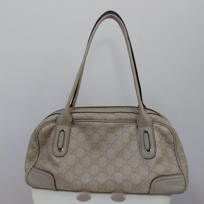 Gucci Shima leather handbag, ivory color. #QYK7NX