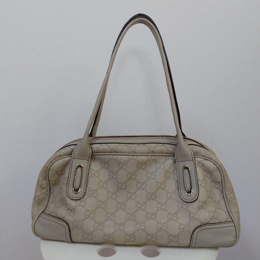Gucci Shima leather handbag, ivory color. #QYK7NX