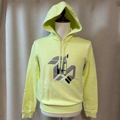 HERMES Men's Cotton Hoodie with Leather Patches, Yellow #PC4QED