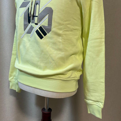 HERMES Men's Cotton Hoodie with Leather Patches, Yellow #PC4QED