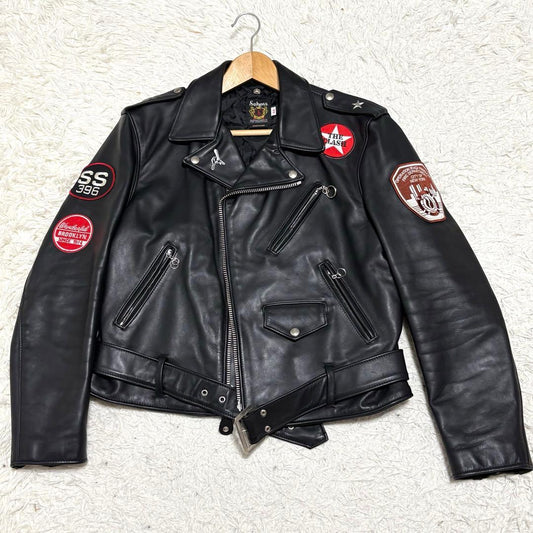 Schott 613 US One Star Rider's Double Leather Jacket, Size 44 #QYKTAU