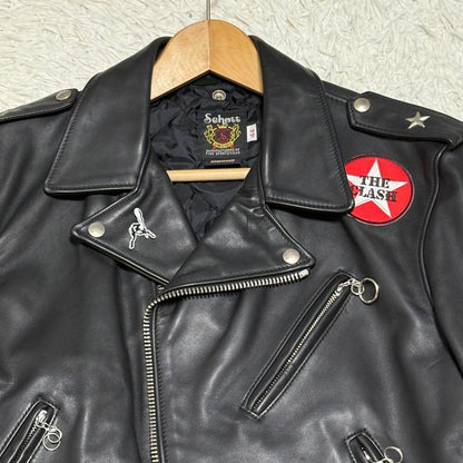 Schott 613 US One Star Rider's Double Leather Jacket, Size 44 #QYKTAU