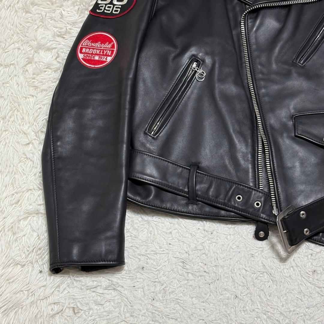 Schott 613 US One Star Rider's Double Leather Jacket, Size 44 #QYKTAU